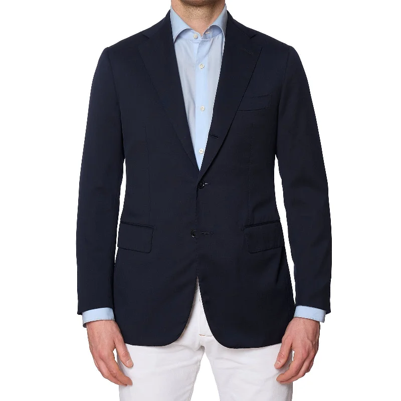 SARTORIA PARTENOPEA for VANNUCCI Navy Blue Wool Jacket EU 48 NEW US 38 Traditional Men's Country