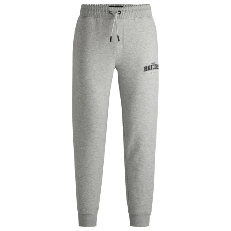 BOSS x NFL signature-tape tracksuit bottoms with special branding Casual Men's Loose