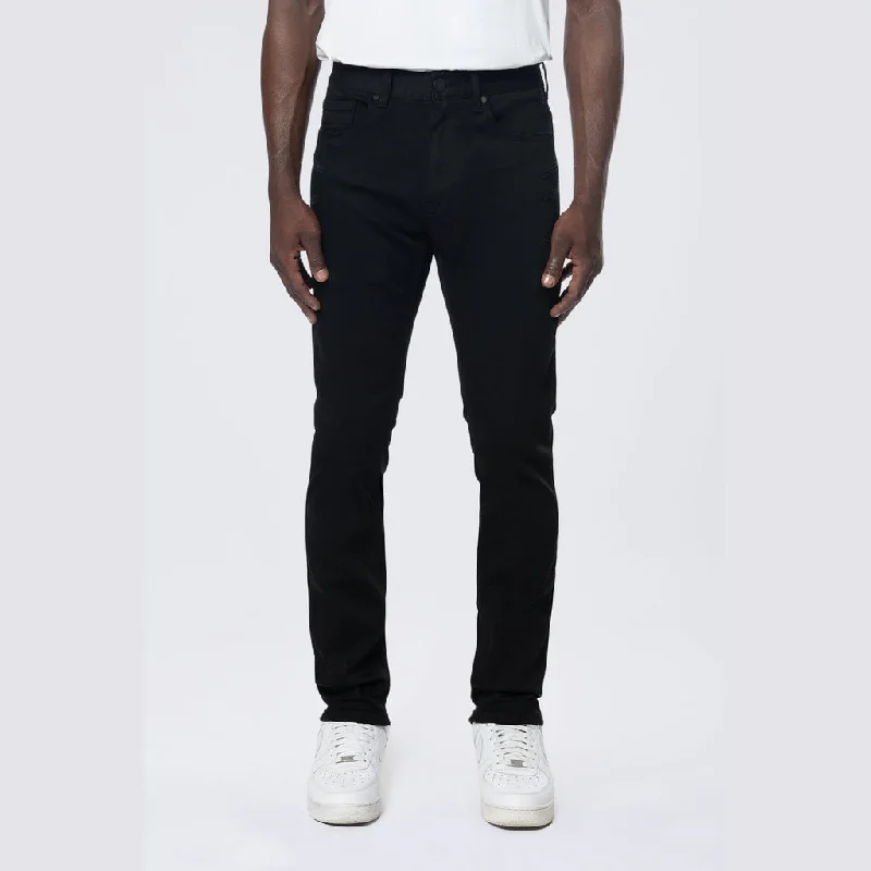 Slim Essential Clean Jean - Jet Black Refined Men's European