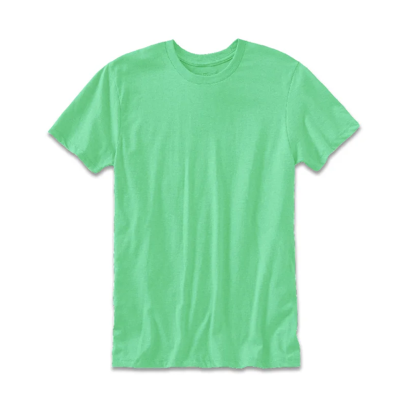 Classic Cotton Blend Crew Neck T -  2024 Summer Colors Trendy Men's Bucket