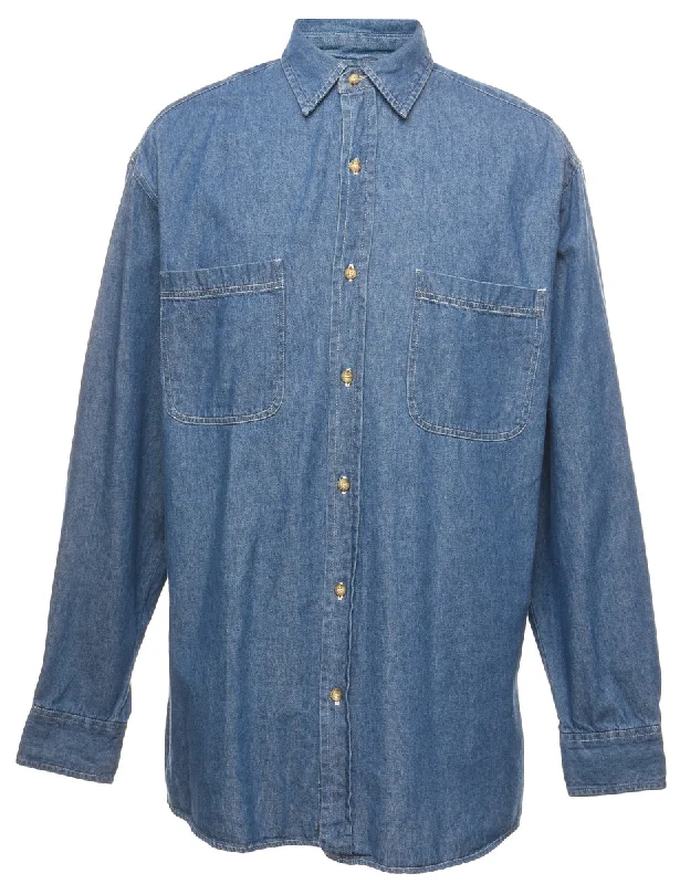 Faded Glory Denim Shirt - S Beach