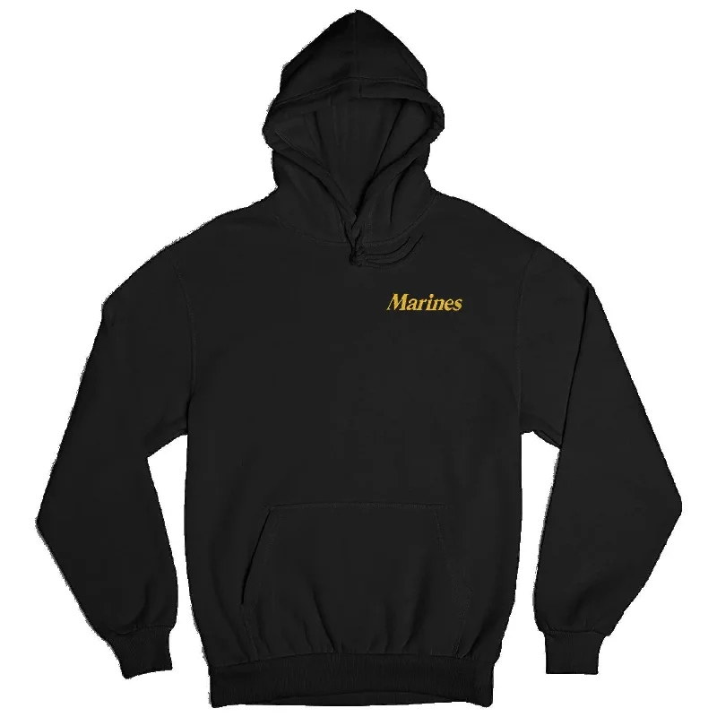 Marines Embroidered Hoodie Laid