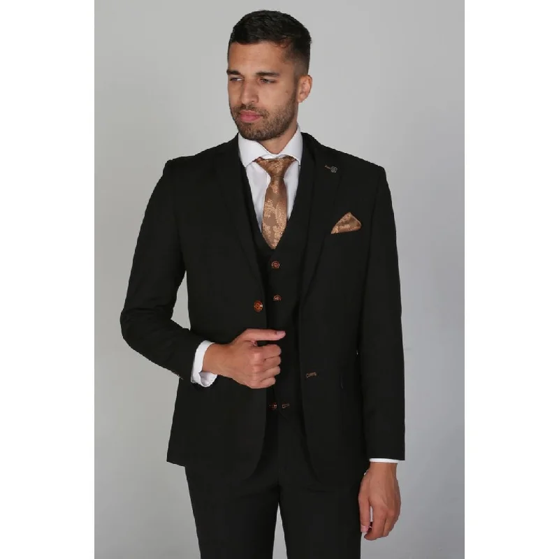 Mayfair- Men's Plain Black Blazer Practical Men's Multi