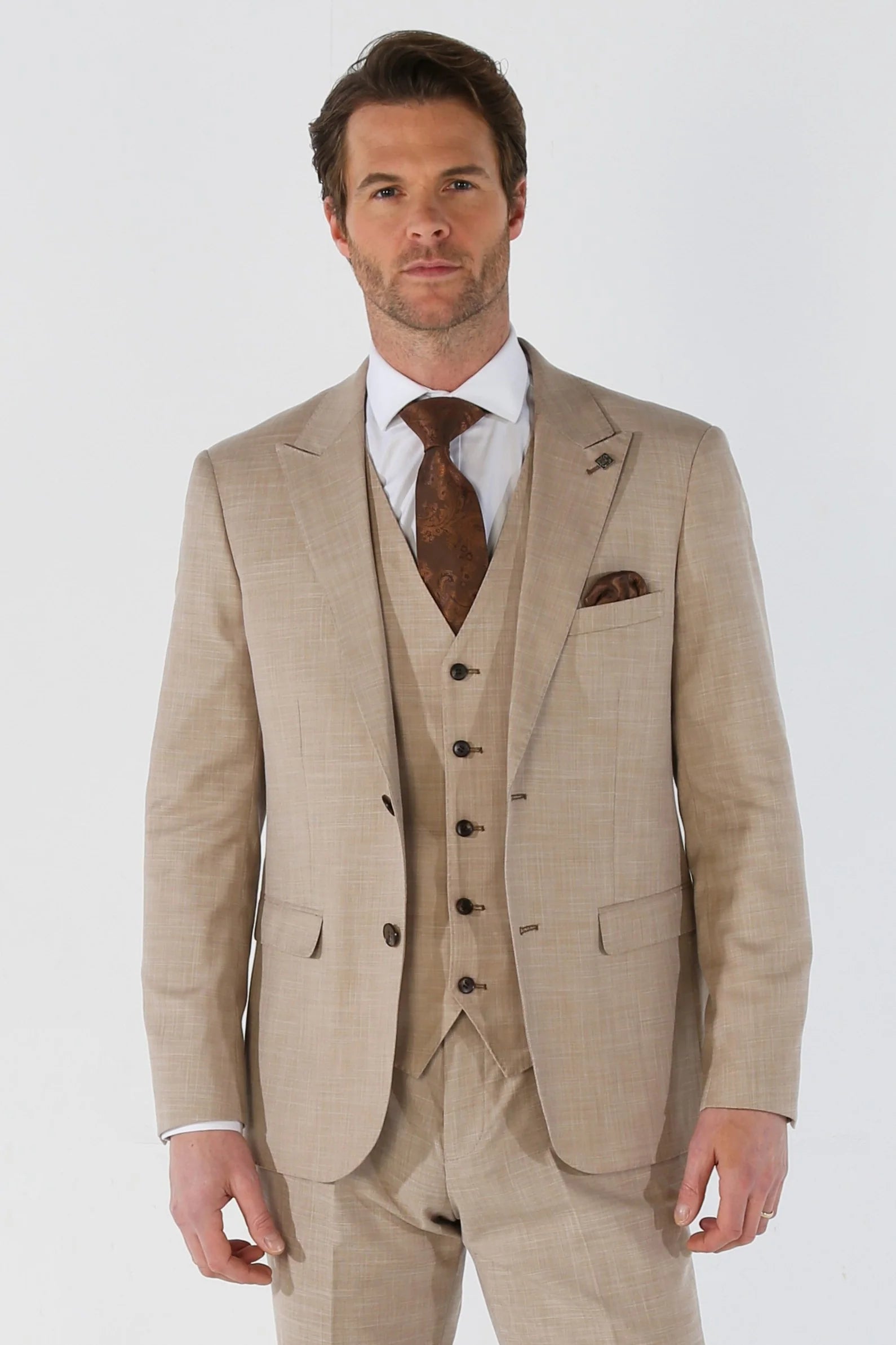 Kurt - Men's Beige Tailored Fit Blazer Trendy Men's Scandinavian