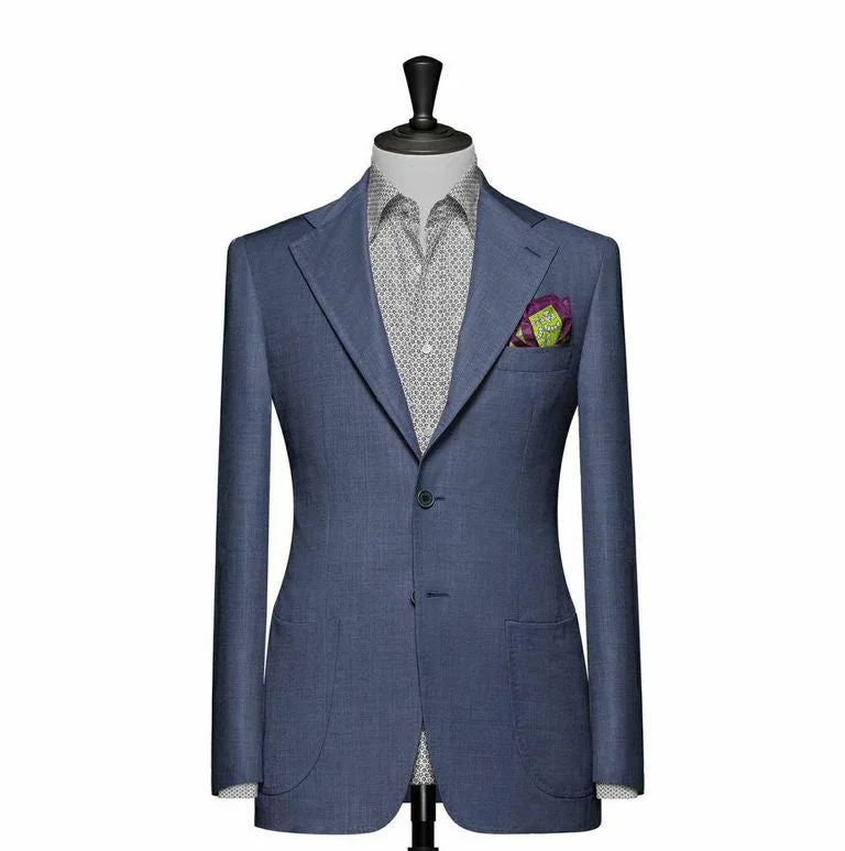 "The Clover" Solid Pale Blue Blazer Tough Men's Military