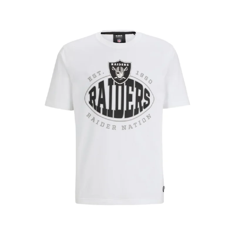 BOSS x NFL stretch-cotton T-shirt with collaborative branding Masculine Men's 