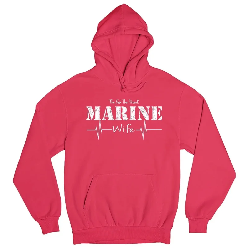 The Few The Proud Marine Wife Hoodie Sleek Men's Contemporary 