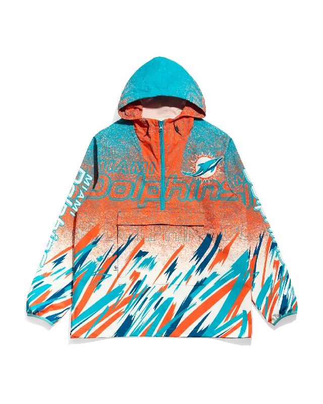 Miami Dolphins Sketch Anorak Jacket Modern Men's Tech