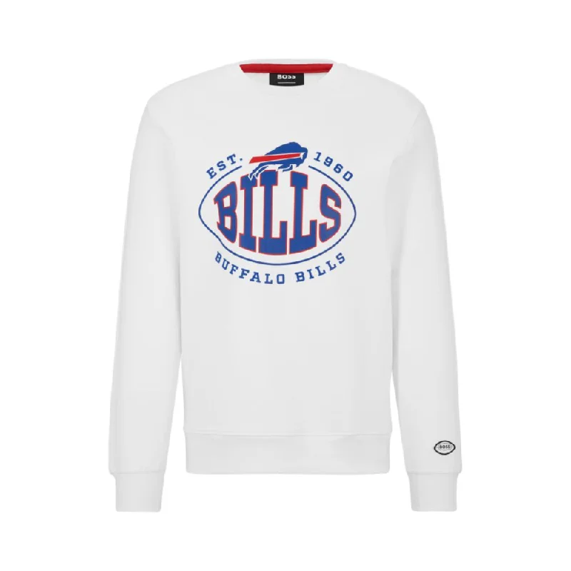 BOSS x NFL cotton-blend sweatshirt with collaborative branding Unique Men's Upcycled