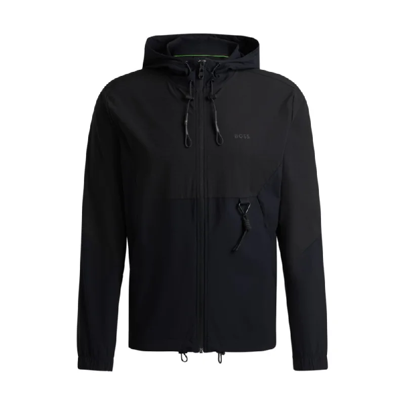 Regular-fit zip-up hoodie with quick-dry performance Luxurious Men's High