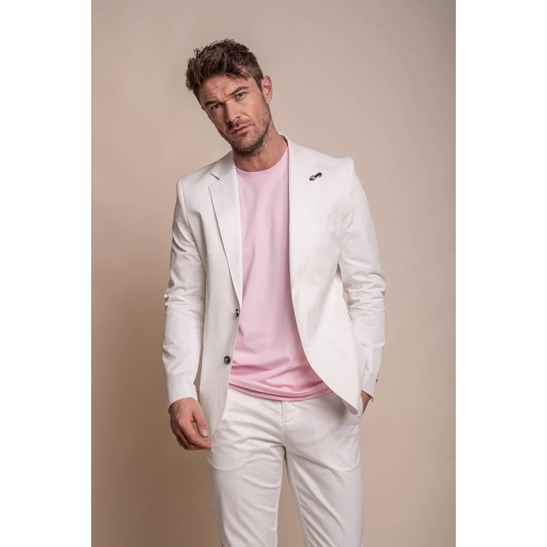 Mario - Men's Smart Summer Cream Blazer Sporty Men's Tennis