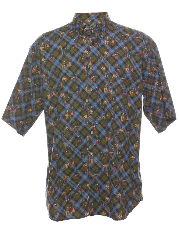 1990s Novelty Print  Shirt - L Artistic Men's Avant