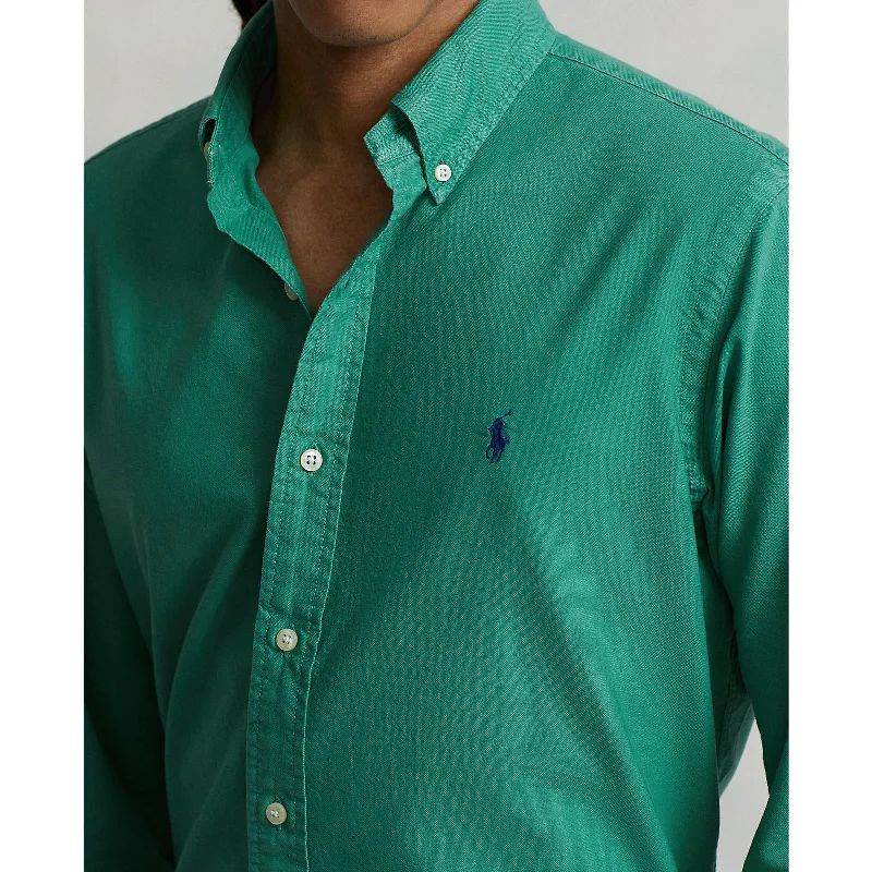 Oxford Shirt - Green Monochromatic Office Style