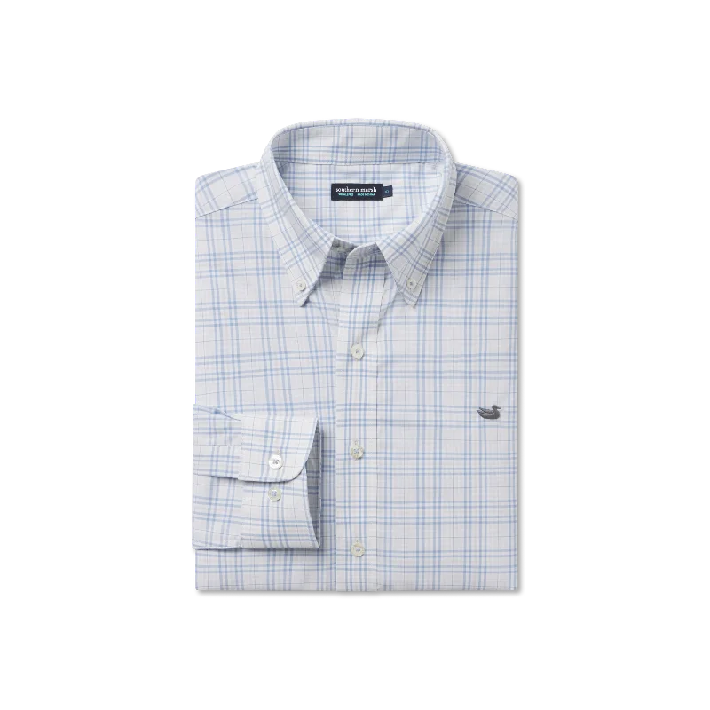 Charlotte Windowpane Dress Shirt Trendy Men's Bucket