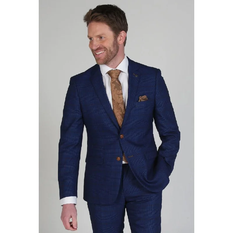 Alex - Men's Navy Blazer Masculine Men's Thick