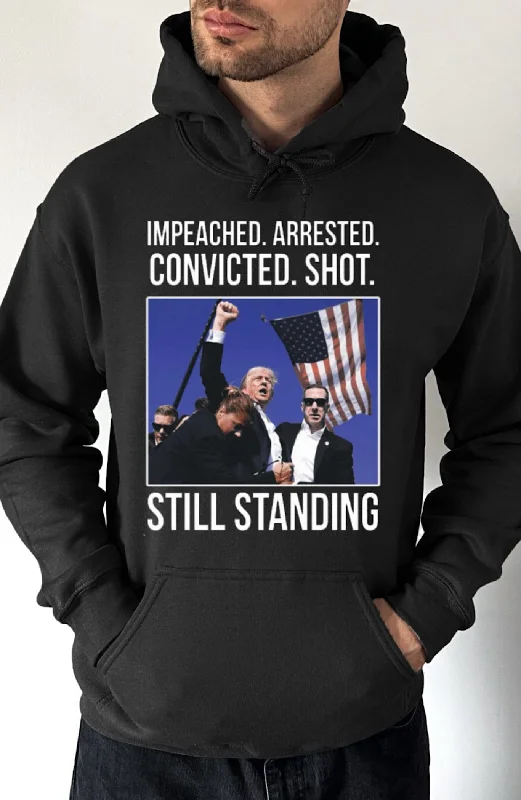 Trump Still Standing Pullover Hoodie Tough Men's Military