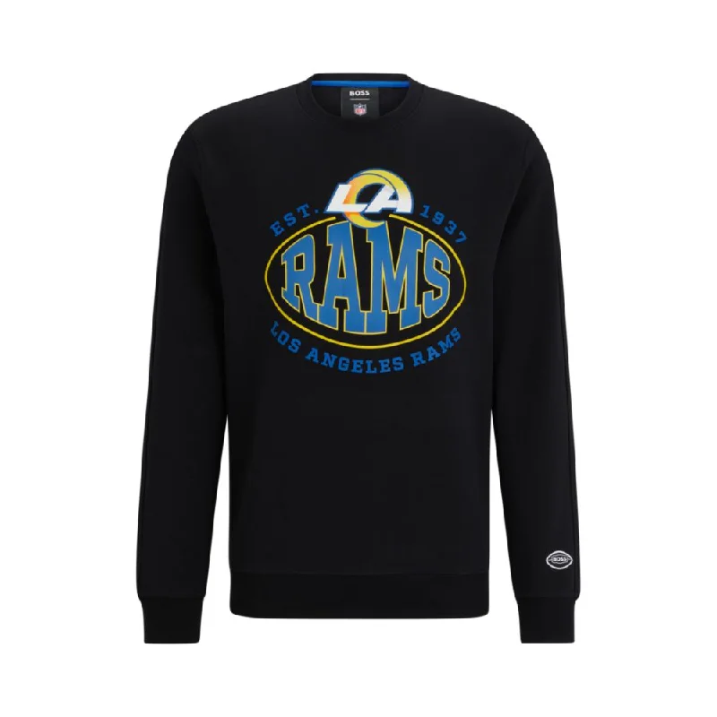 BOSS x NFL cotton-blend sweatshirt with collaborative branding Dynamic Men's Moto