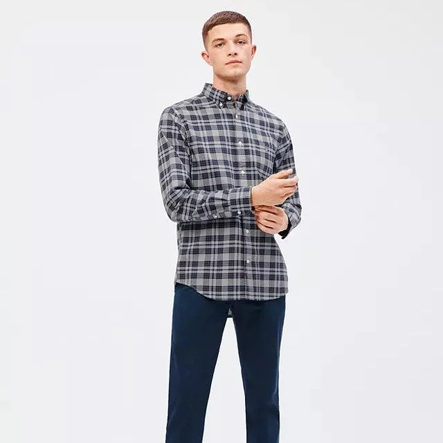 Oxford Shirt - Check - Evening Blue Bold Men's Statement