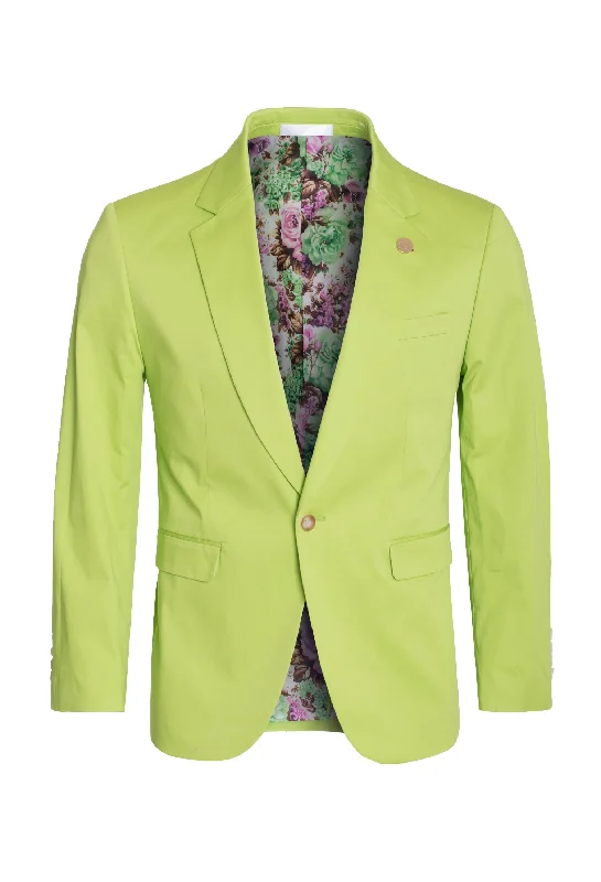 Men's  Cotton-Stretch Fashion Blazer Apple green 9010 Cozy Men's Winter