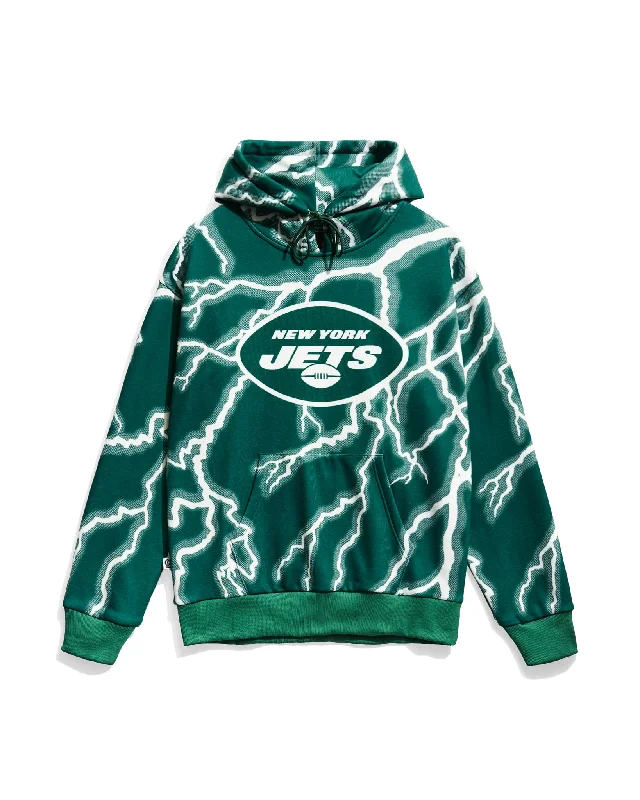 New York Jets Lightning Hoodie Sophisticated Men's 