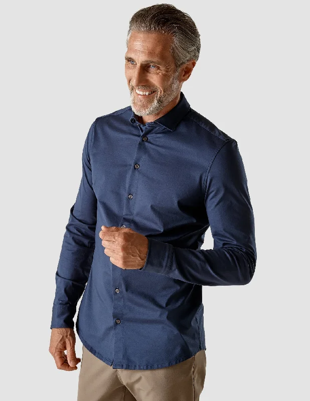 Classic Shirt Navy Regular Dynamic Men's Glow