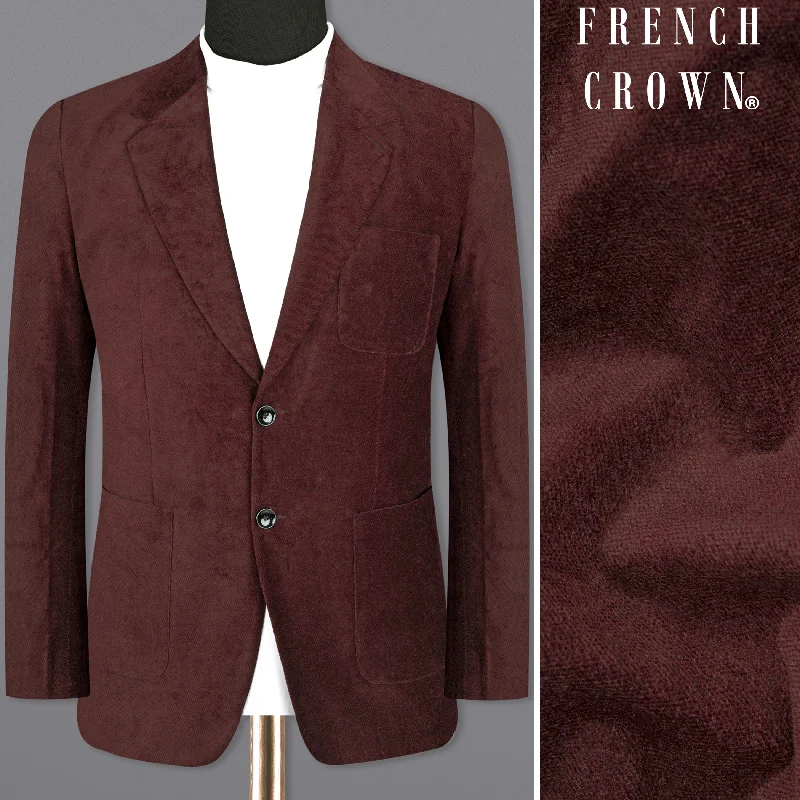 Persian Plum velvet Designer Sports Blazer Vacation