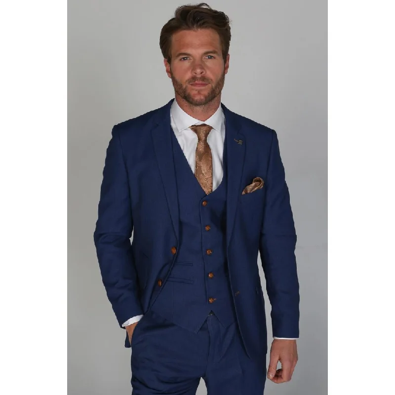 Mayfair- Men's Plain Blue Blazer Bold Men's Statement