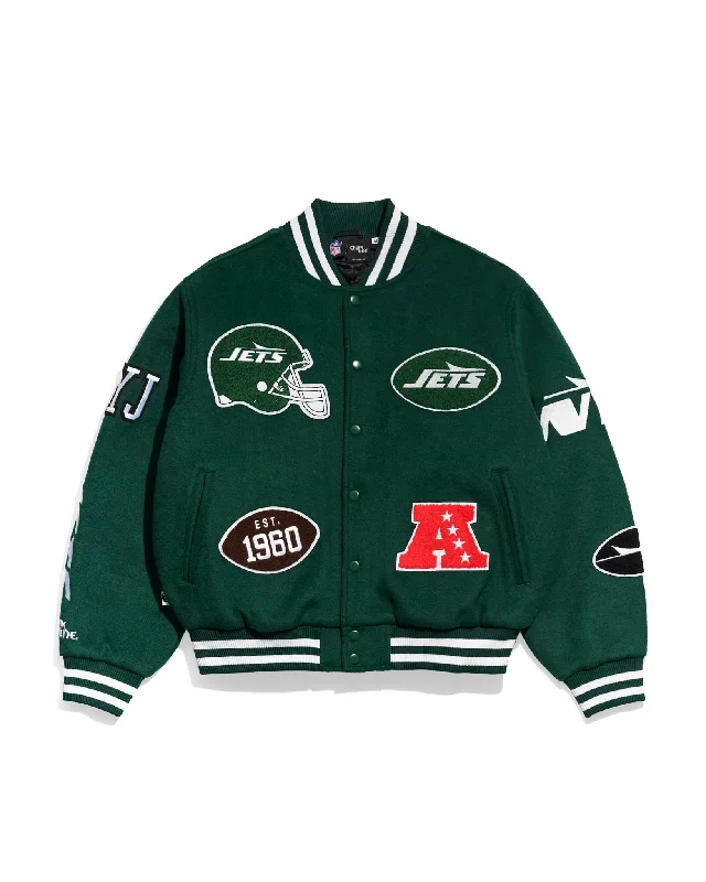 New York Jets Pennant Varsity Jacket Tough Men's Military