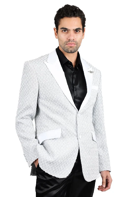 Barabas All The Men 2BL3099 Blazer White Stylish Men's Neon