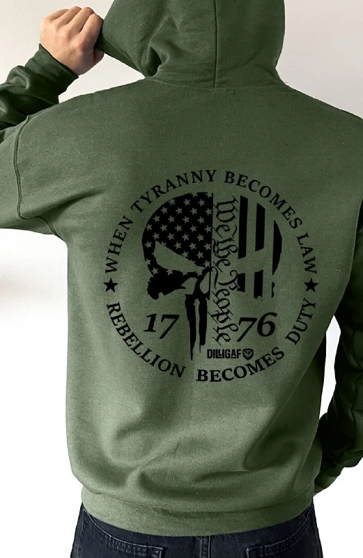 When Tyranny Becomes Law Pullover Hoodie Polished Men's Silk