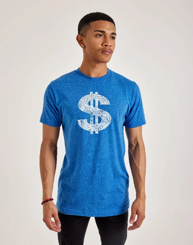 LA Pop Art Word Art Dollar Sign Tee Bohemian Men's Free