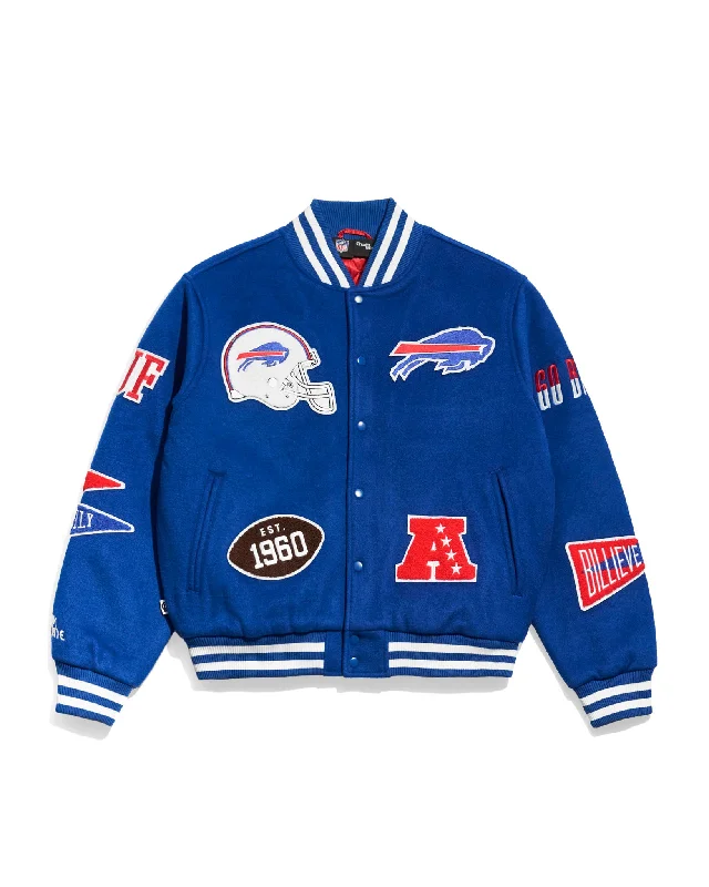 Buffalo Bills Pennant Varsity Jacket Masculine Men's 