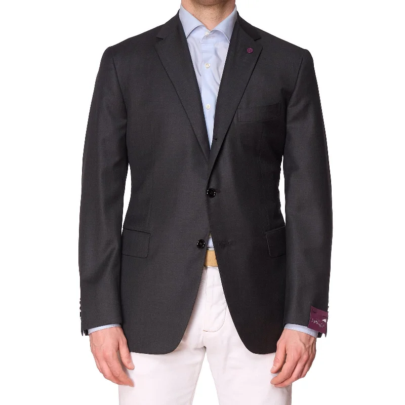 SARTORIA PARTENOPEA for Vannucci Gray Super 110's Handmade Jacket EU 54 US 42 Masculine Men's Thick