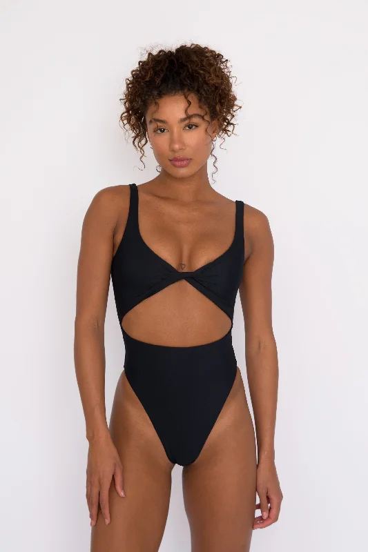 Chloe One Piece - Black Laid