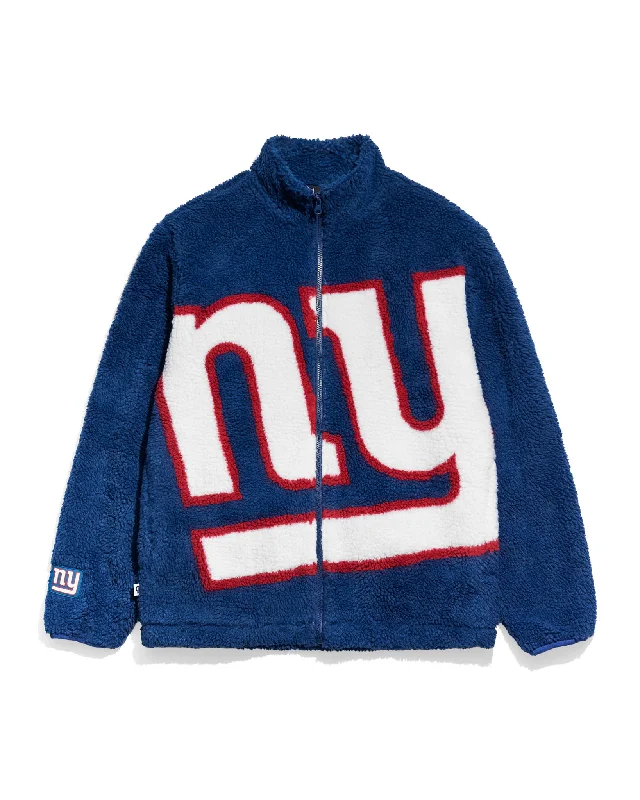 New York Giants Big Logo Sherpa Jacket Practical Men's Multi