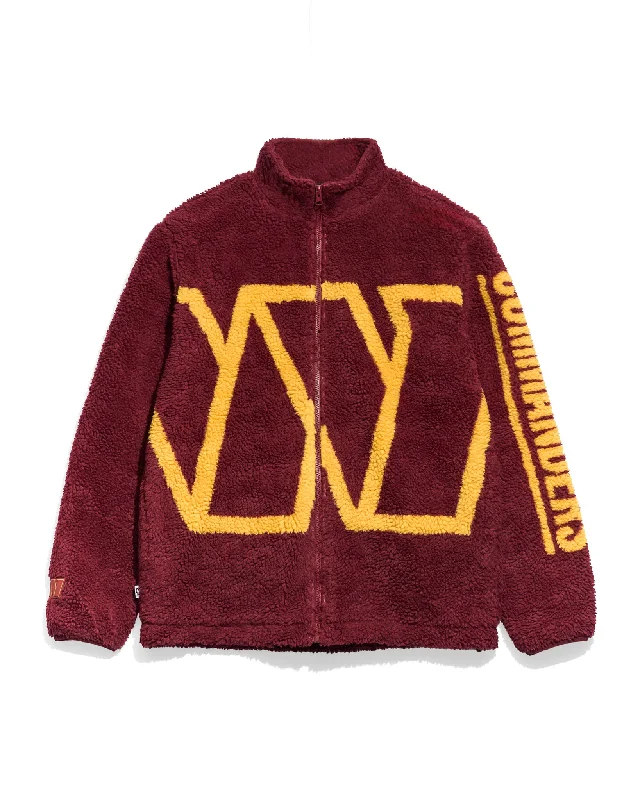 Washington Commanders Big Logo Sherpa Jacket Refined Men's Velvet