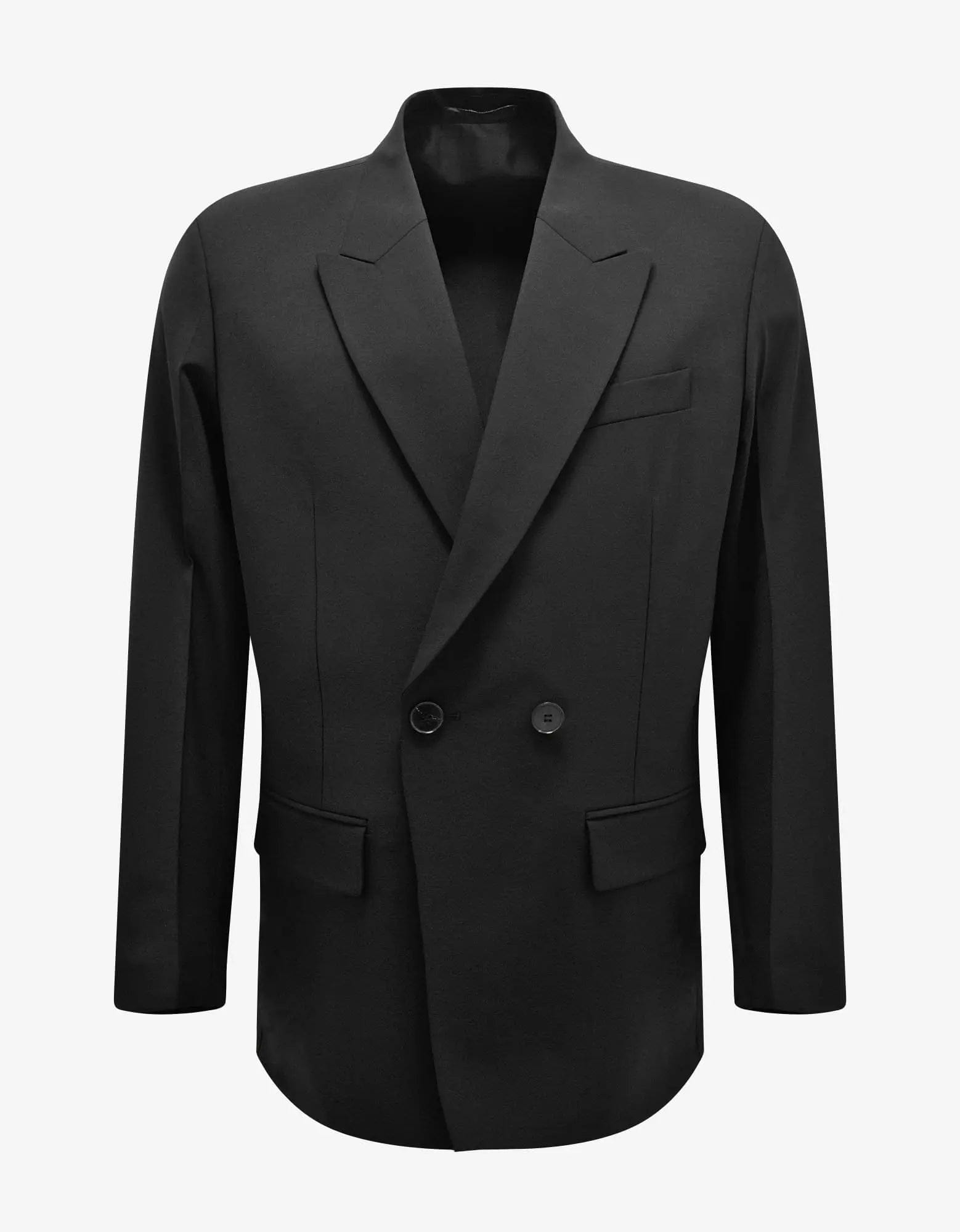 Valentino Garavani Black Double-Breasted Jacket Dapper Men's 1920S