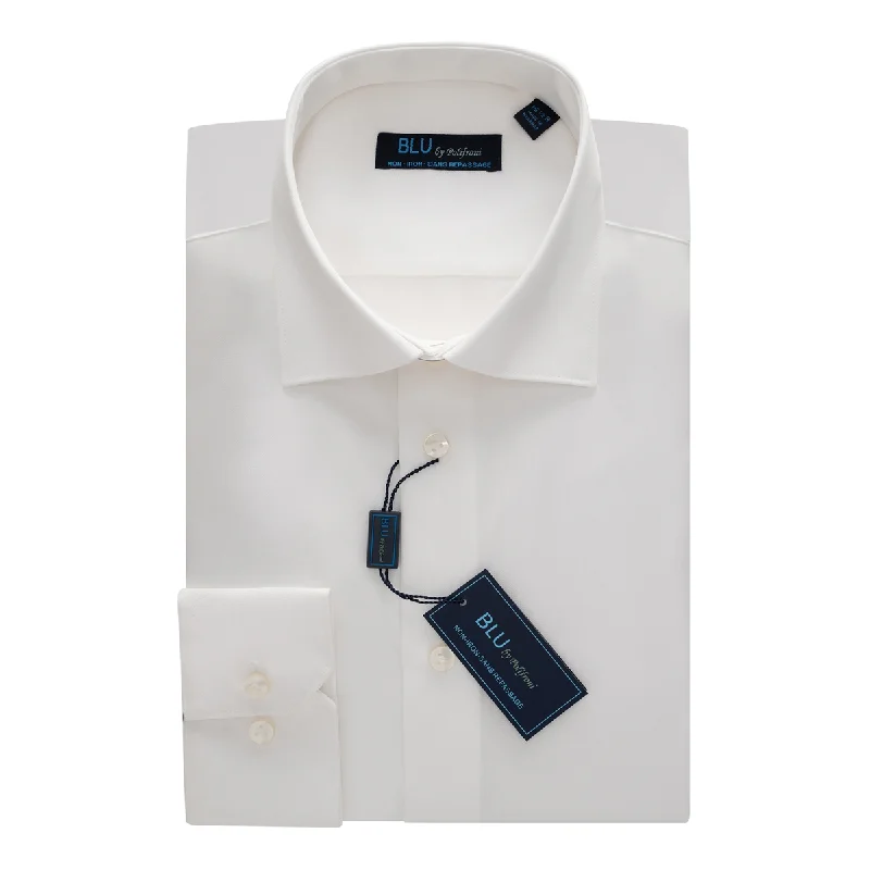 Miami Dress Shirt - White Sleek Men's Metallic