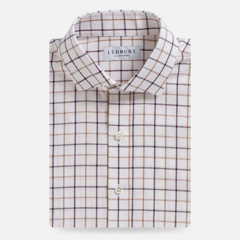 The Eggplant Hastings Windowpane Check Custom Shirt Dynamic Men's High