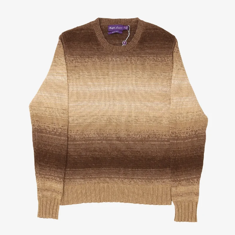 Purple Label Linen Blend Knit Jumper Modern Men's Tech