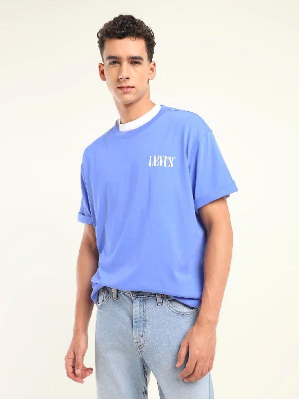 Men's Solid Loose Fit T-Shirt Monochromatic All