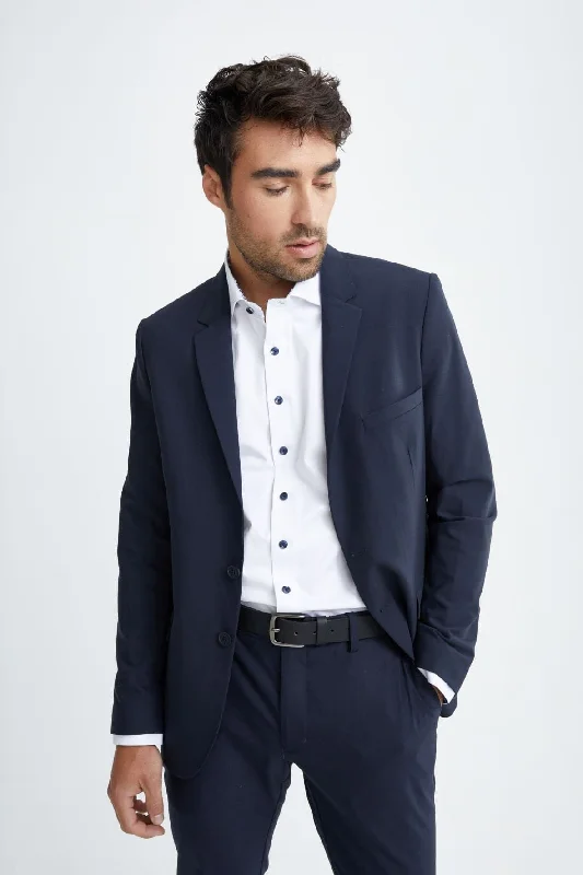 Navy Stretch Performance Blazer Dynamic Men's Glow