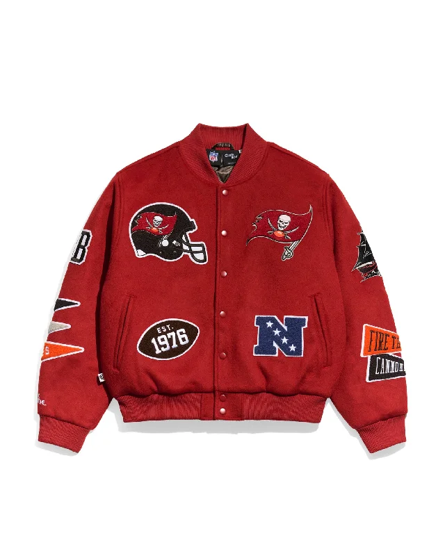 Tampa Bay Buccaneers Pennant Varsity Jacket Sporty Men's Tennis