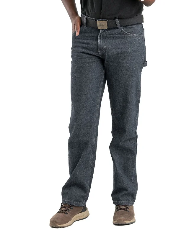 Berne Apparel Mens Heartland Flex Carpenter Stone Wash Cotton Blend Jeans Confident Men's High