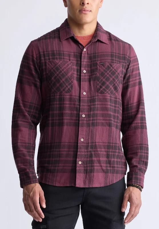 Sinato Men's Classic Plaid Shirt, Fico Red - BM24449 Sporty Men's Tennis