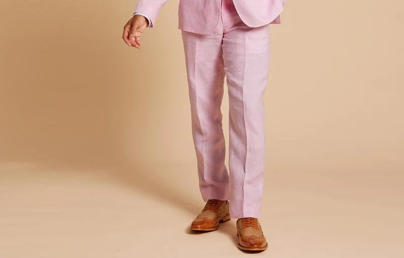 Inserch P880-62 Linen Pants  Pink Vacation