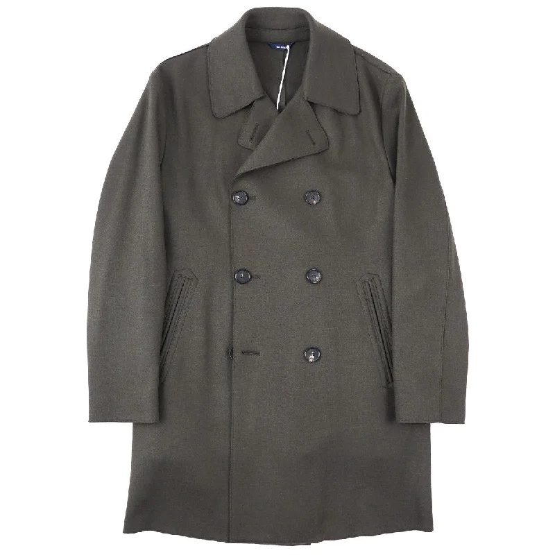 Manto Jersey Wool-Cashmere Overcoat Rugged Men's Outdoor 