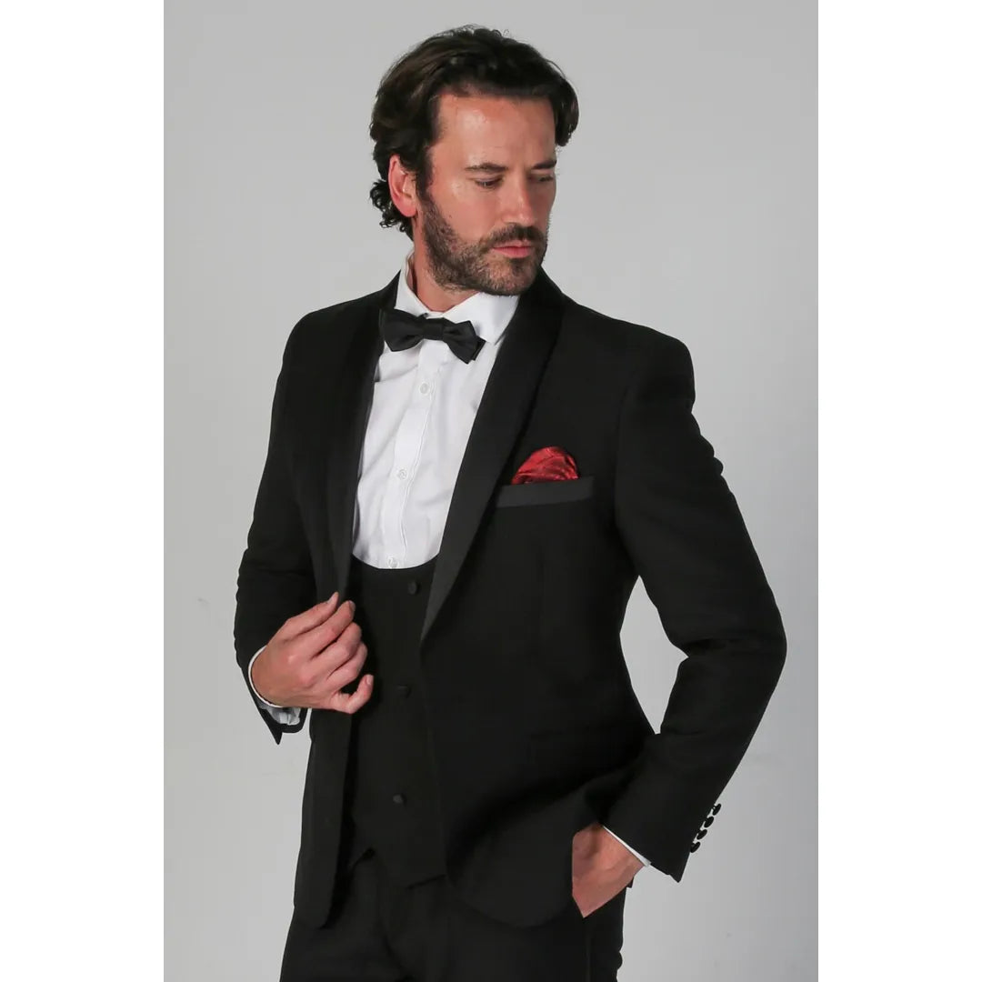 Ford - Men's Black Shawl Lapel Blazer Cool Men's Skate