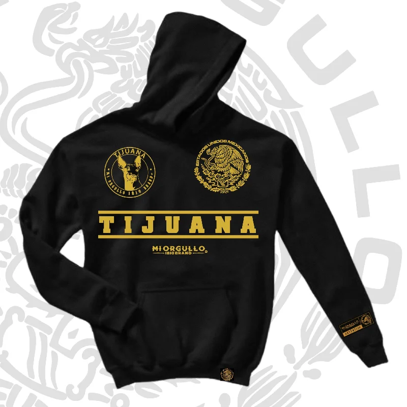 MEN’S BLACK GOLD RUSH TIJUANA HOODIE Casual Men's Loose