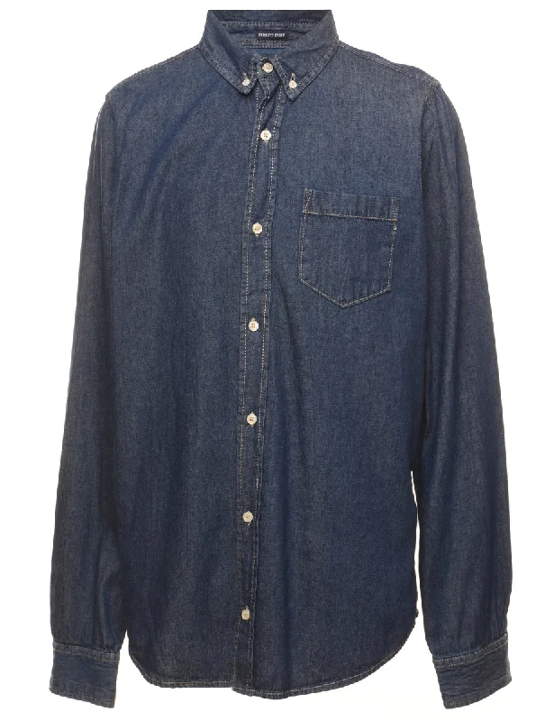 Dark Wash Denim Shirt - L Practical Men's Multi